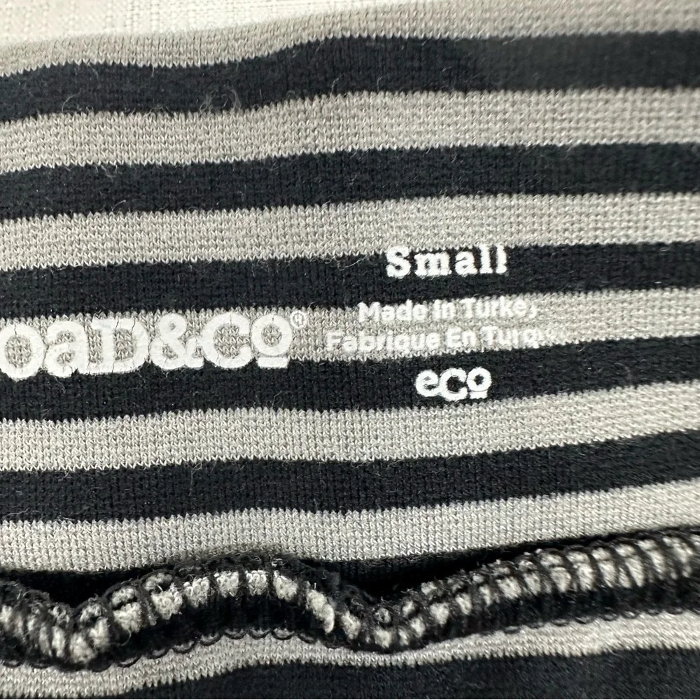 Toad&Co Women's Size Small Paseo Black Gray Striped Stretch Skirt